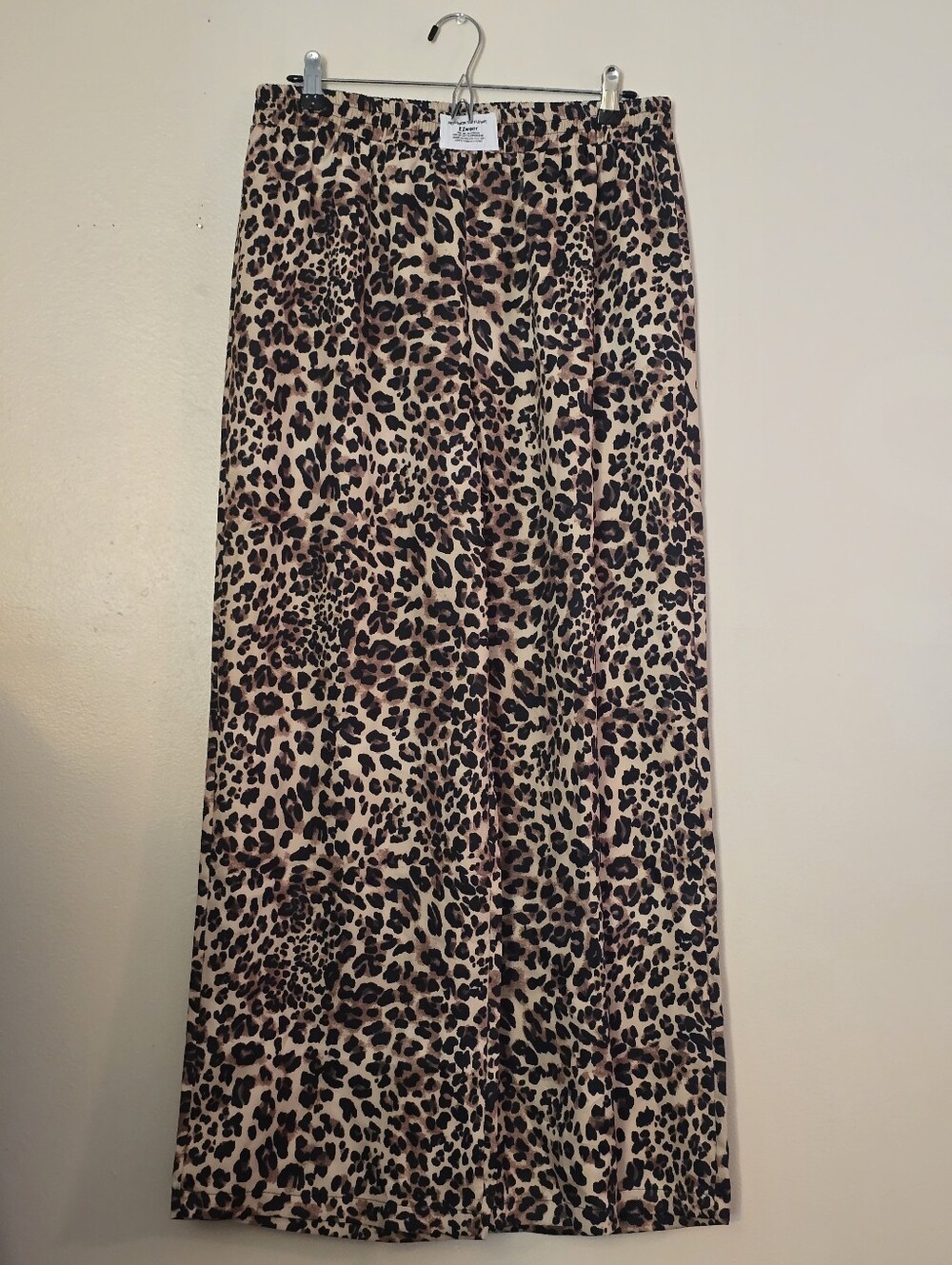 Leopard Print Wide Leg Pants